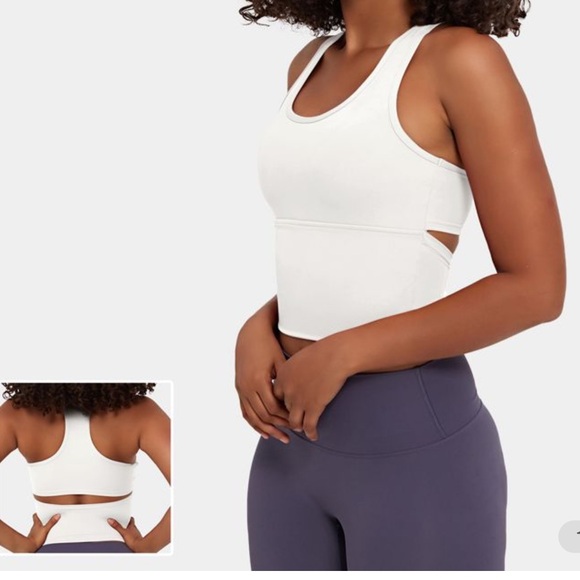 HALARA White Crop Top - Picture 1 of 7